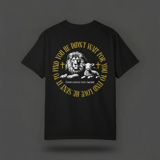 Bible Verse Tee- God Loves You more | 1 John 4:19 Christian apparel by Breaker 44 Co.